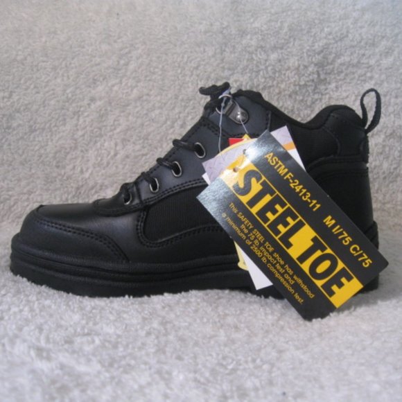 SFC Pro Professional Grade Black Steel Toe Workboots - Picture 8 of 12